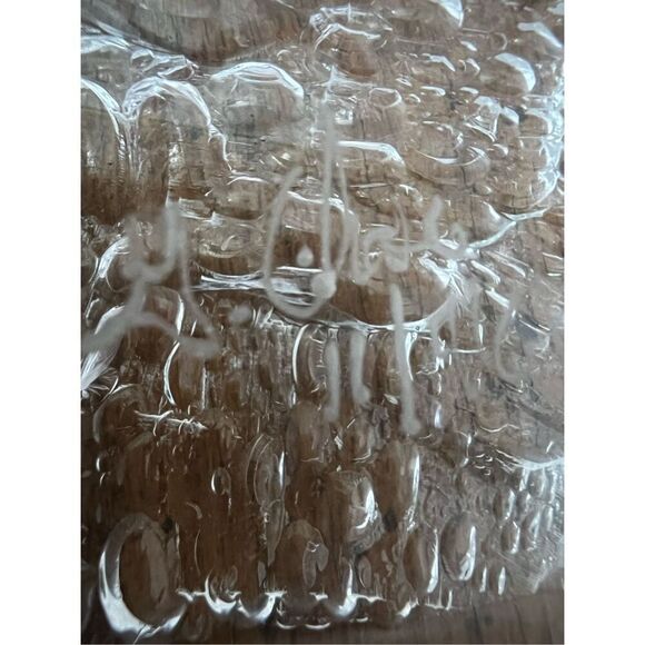 Signed Vintage crackled Abstract Acrylic Sculpture - Picture 12 of 12